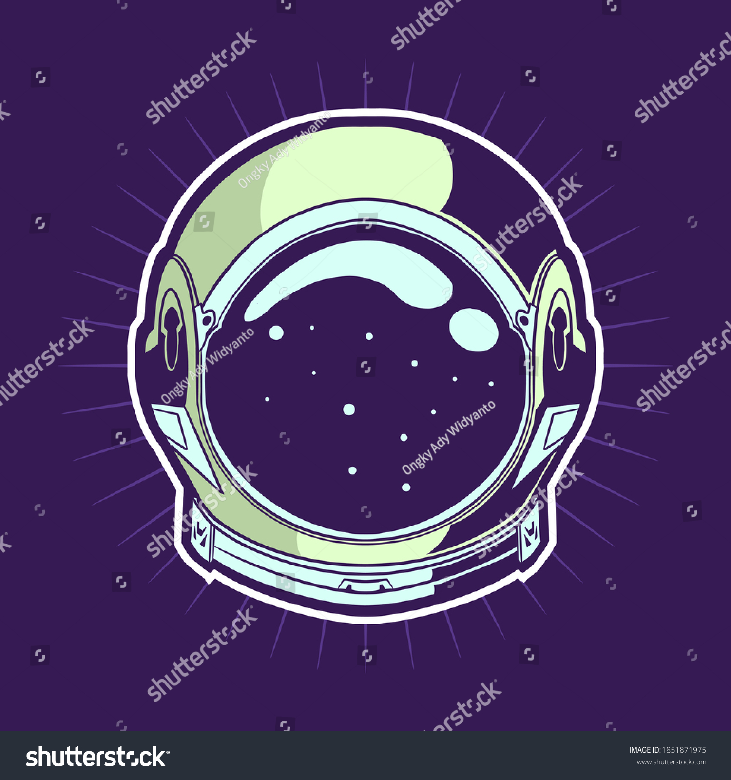 Astronaut Helmet Illustration Vector Design Stock Vector (royalty Free 