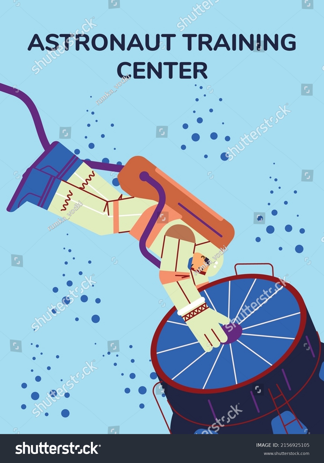 Astronaut Training Before Going Into Space Stock Vector Royalty Free