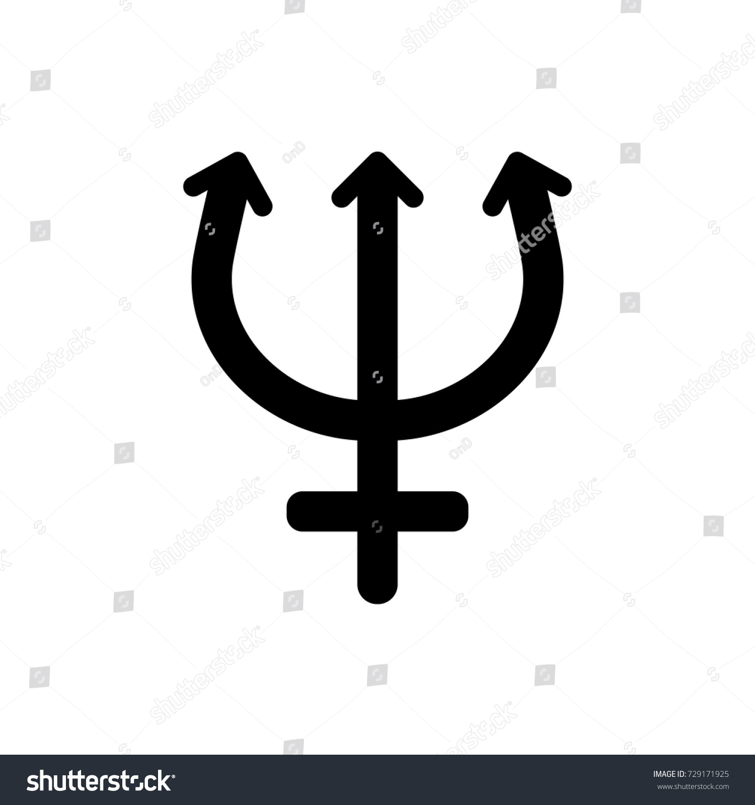 Astronomical Symbol Neptune Black Sign Isolated Stock Vector (Royalty ...