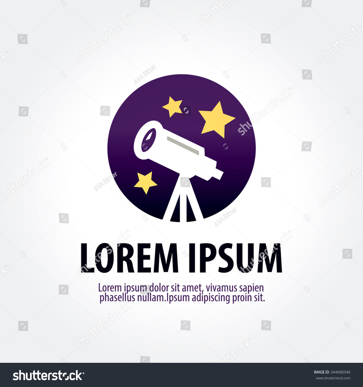 Astronomy Vector Logo Design Template. Telescope Or Horoscope Icon ...