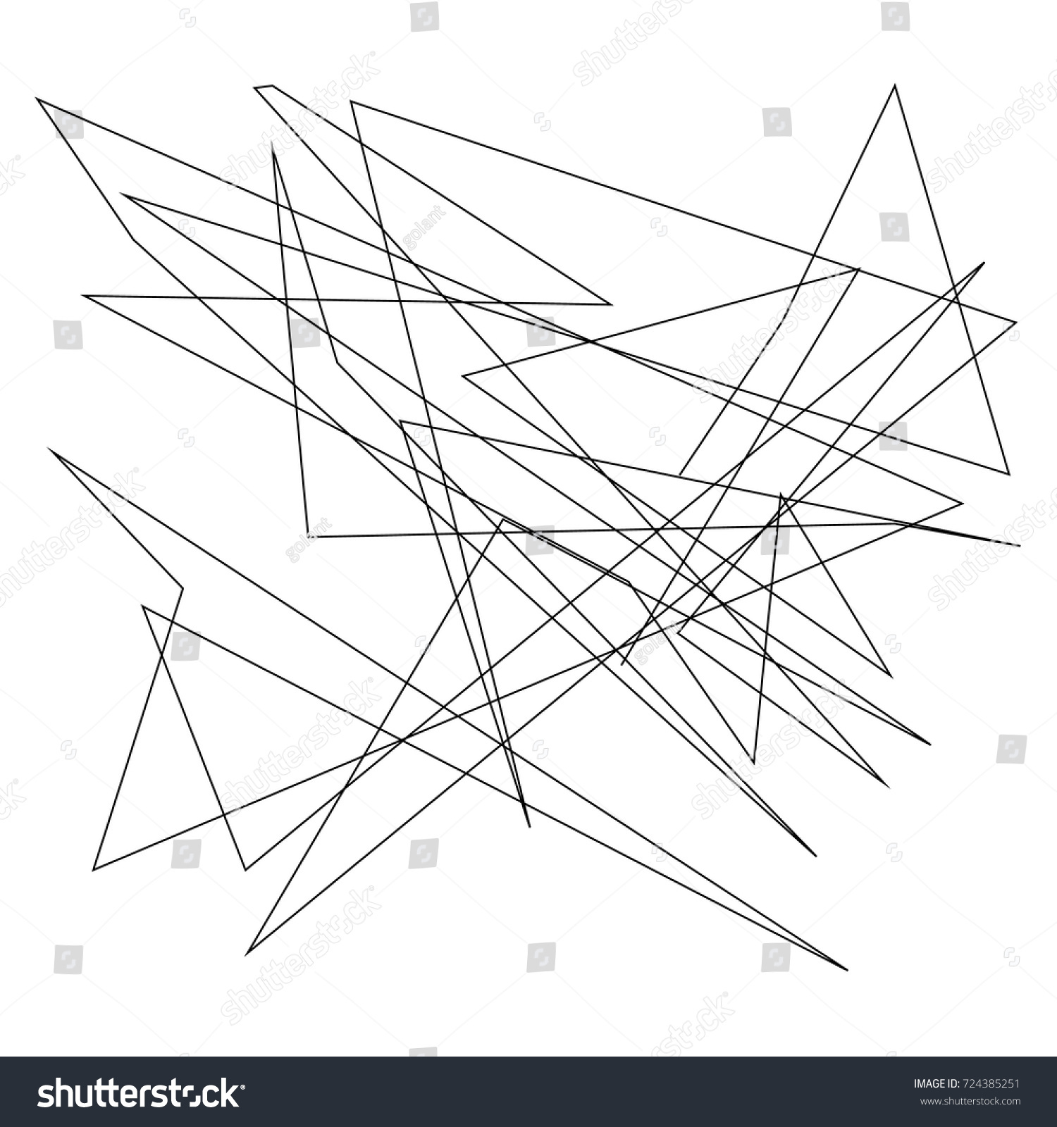 Asymmetrical Texture Random Chaotic Lines Abstract Stock Vector ...