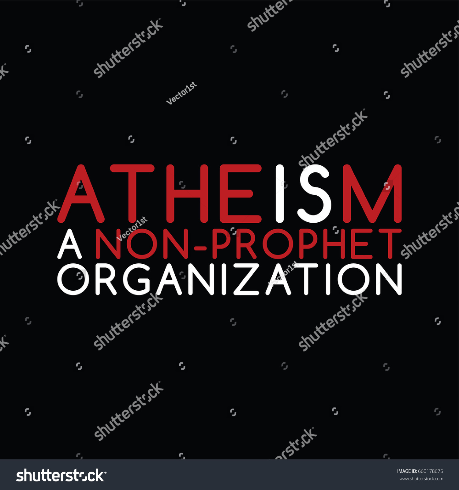 Atheism Non Prophet Organization Against Religious Stock Vector ...