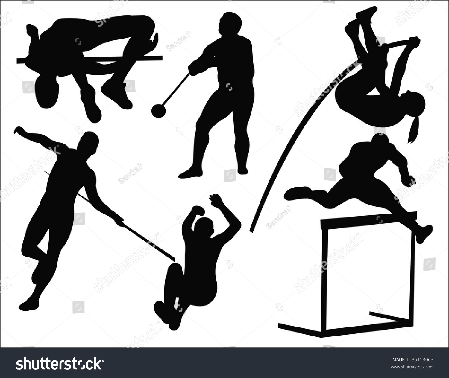 Athletics Sport Collection Vector - 35113063 : Shutterstock