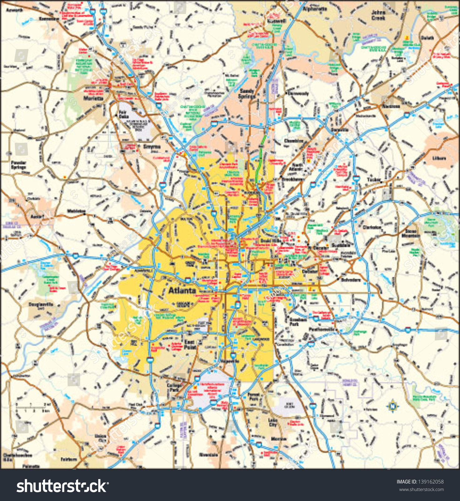 Atlanta On A Map 