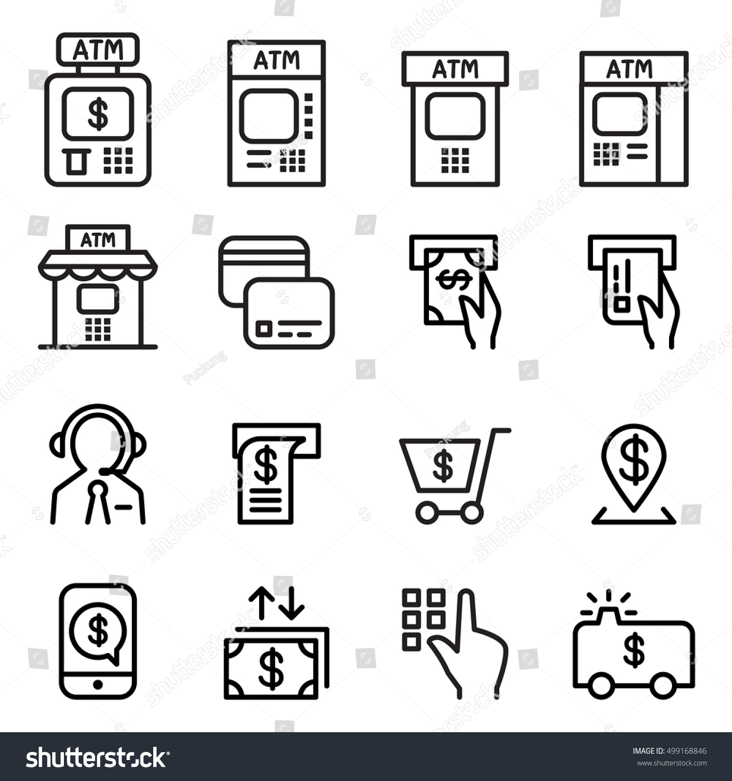 49,076 Atm line icon Images, Stock Photos & Vectors | Shutterstock