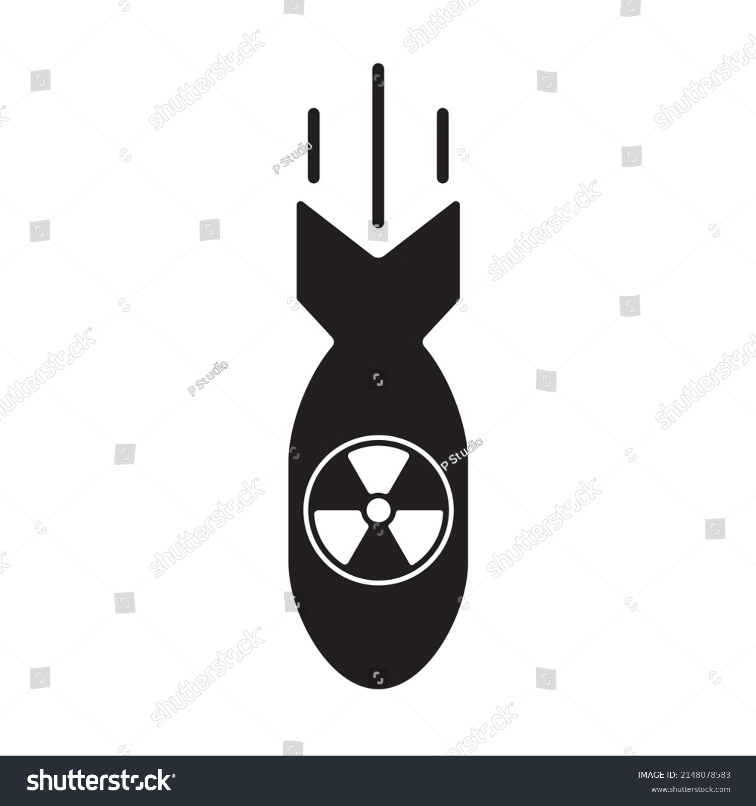 Atomic Bomb Icon Vector Graphic Design Stock Vector (Royalty Free ...