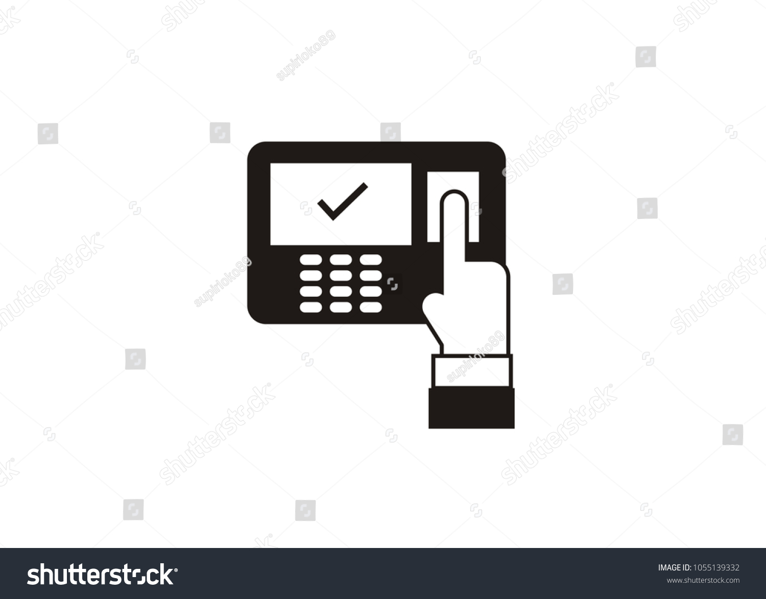 Attendance Machine Simple Icon Stock Vector (Royalty Free) 1055139332