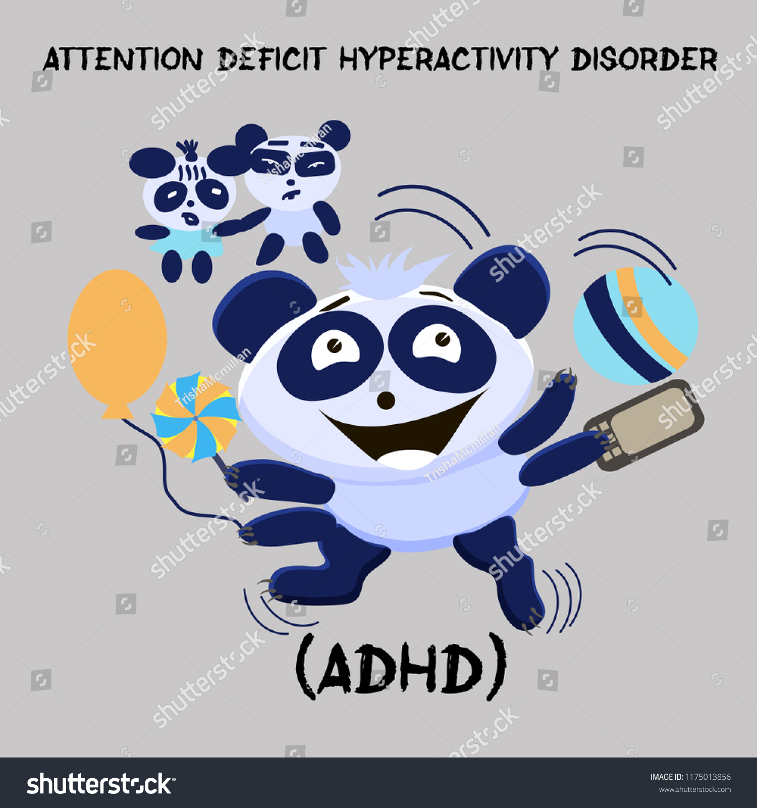 Attention Deficit Hyperactivity Disorder Mental Health Stock Vector Royalty Free 1175013856