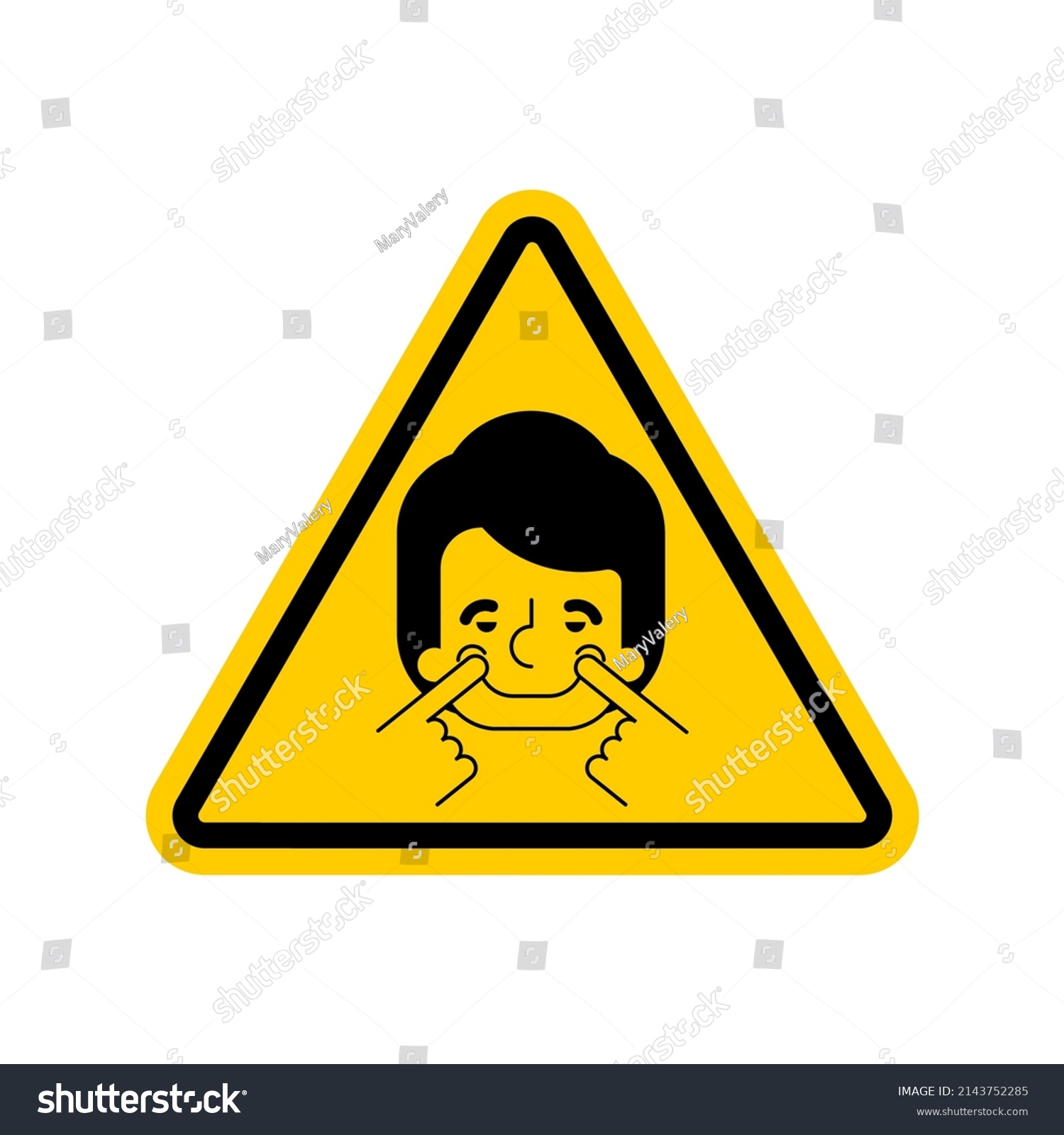 Attention Fake Smile Caution Counterfeit Joy Stock Vector (Royalty Free ...