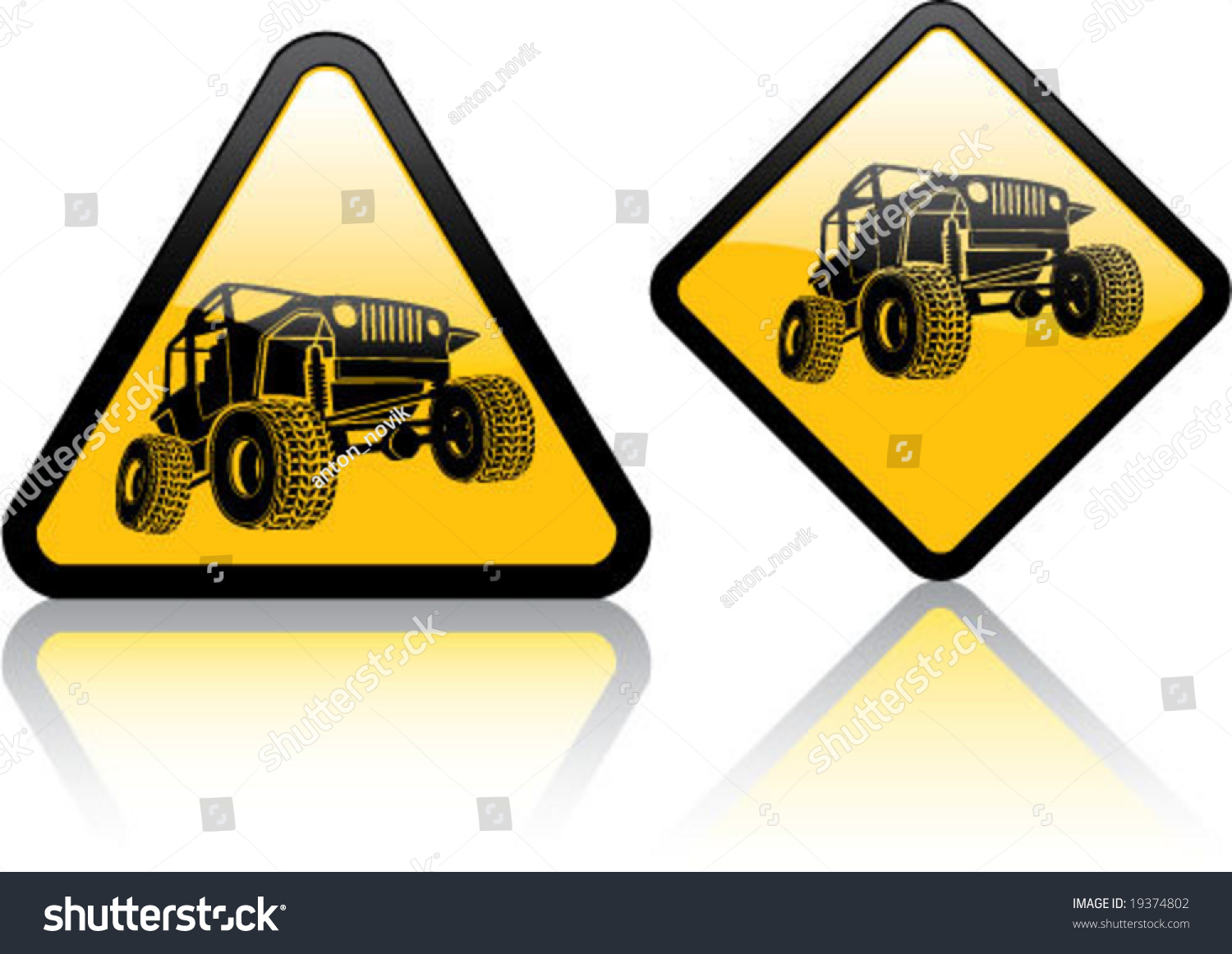 SVG of Attention Jeep / Off-road Vehicle svg