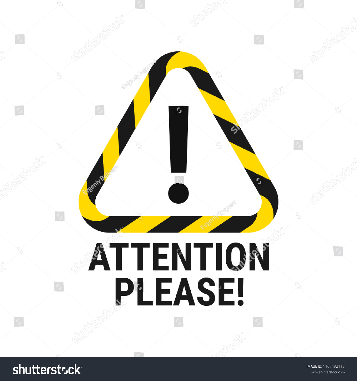 Attention Please Important Announcement Pay Attention Stock Vector ...