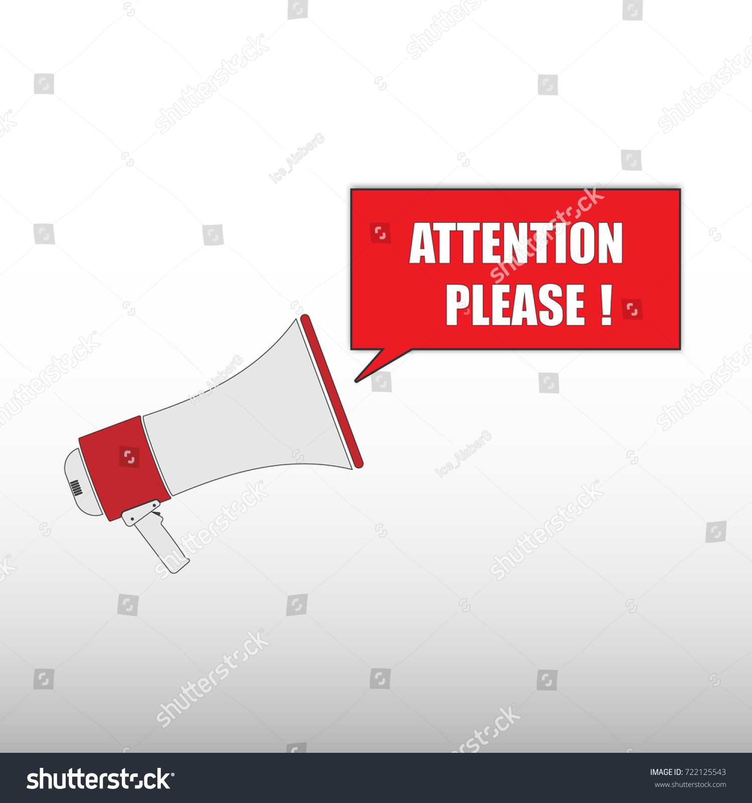 Attention Please Megaphone Stock Vector Royalty Free 722125543 