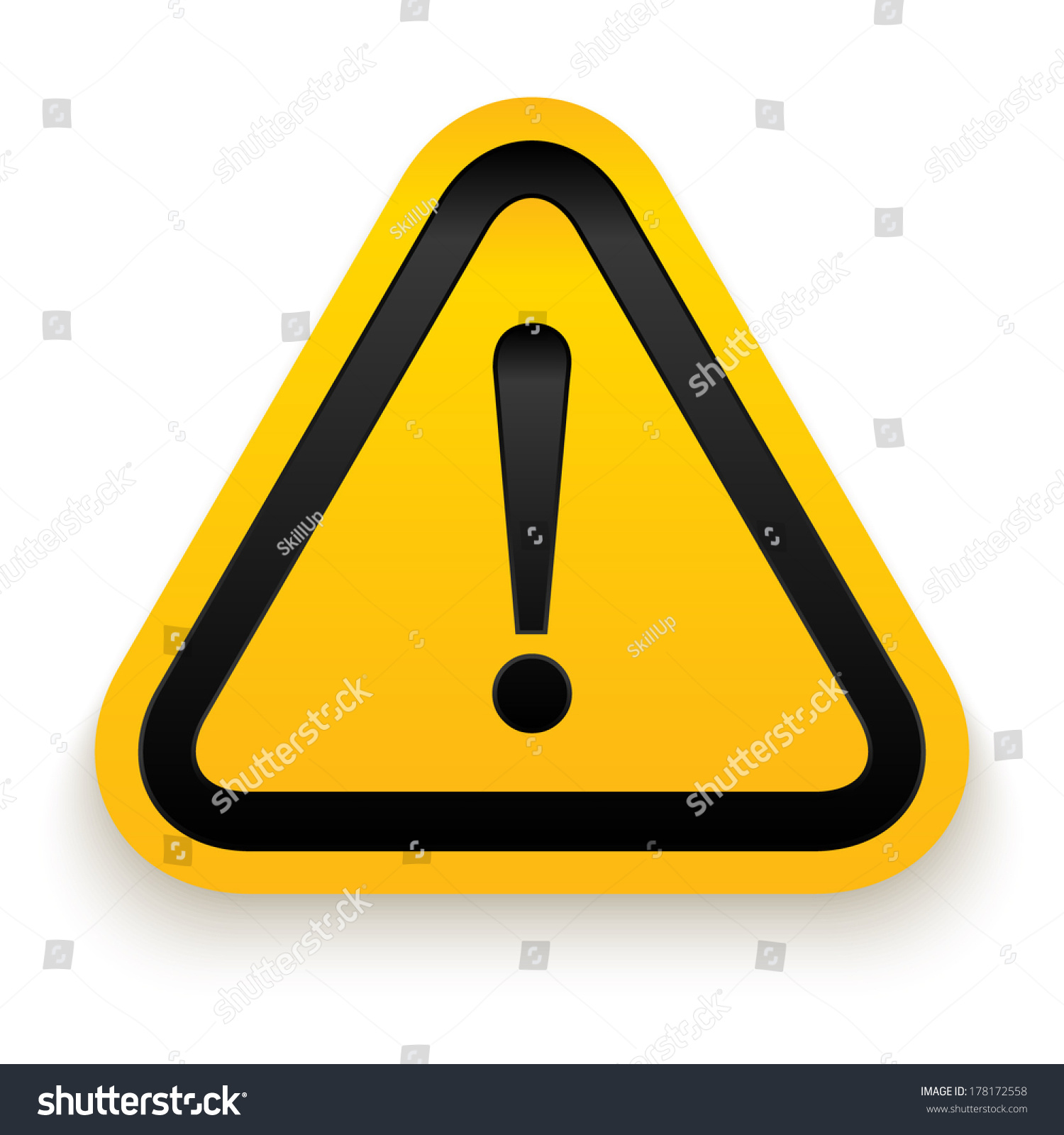 Attention Sign Vector Illustration Stock Vector 178172558 - Shutterstock