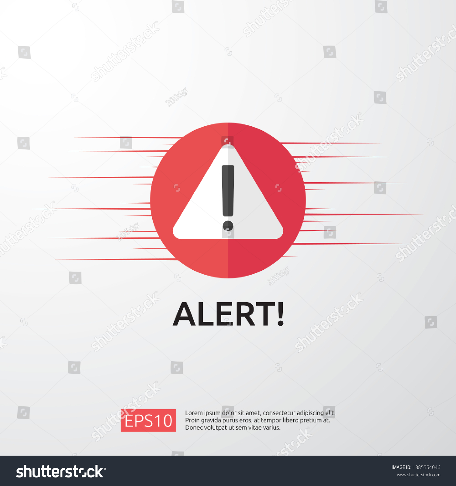 Attention Warning Attacker Alert Sign Exclamation Vector De Stock