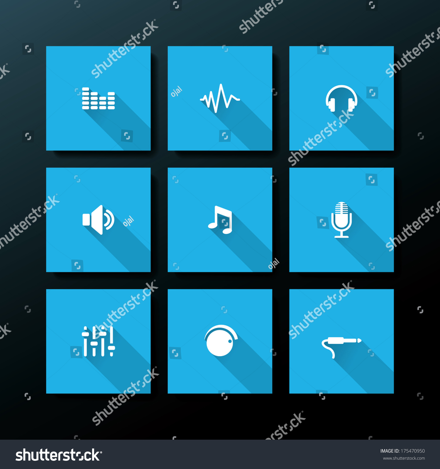 Audio Icon Set Vector Illustration Stock Vector (Royalty Free ...