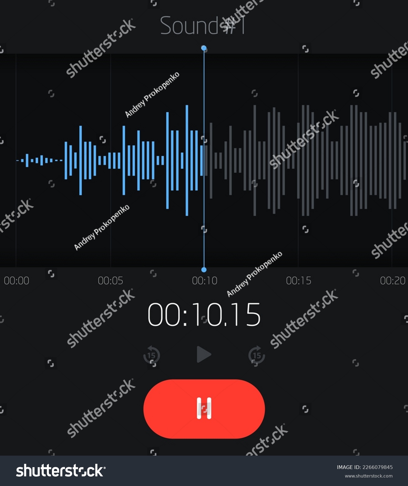 SVG of Audio player interface for creating music, recording voice or song. Audio player interface design. svg