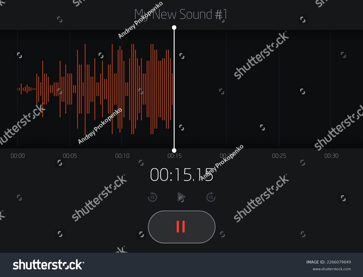 SVG of Audio player interface for creating music, recording voice or song. Audio player interface design. svg