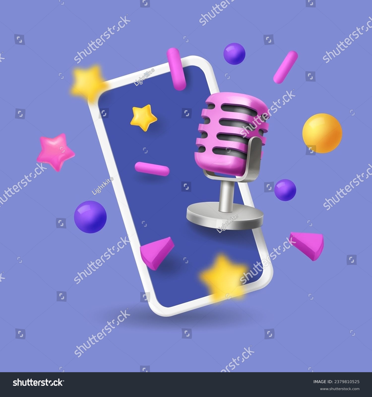 SVG of Audio recording screen. Creating music on smartphone. audio blog podcast concept. Mobile phone with audio production app. 3d vector svg