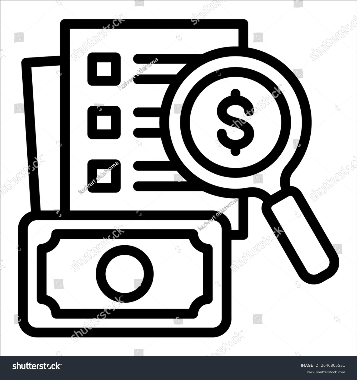 black and white money analysis concept clip art preview
