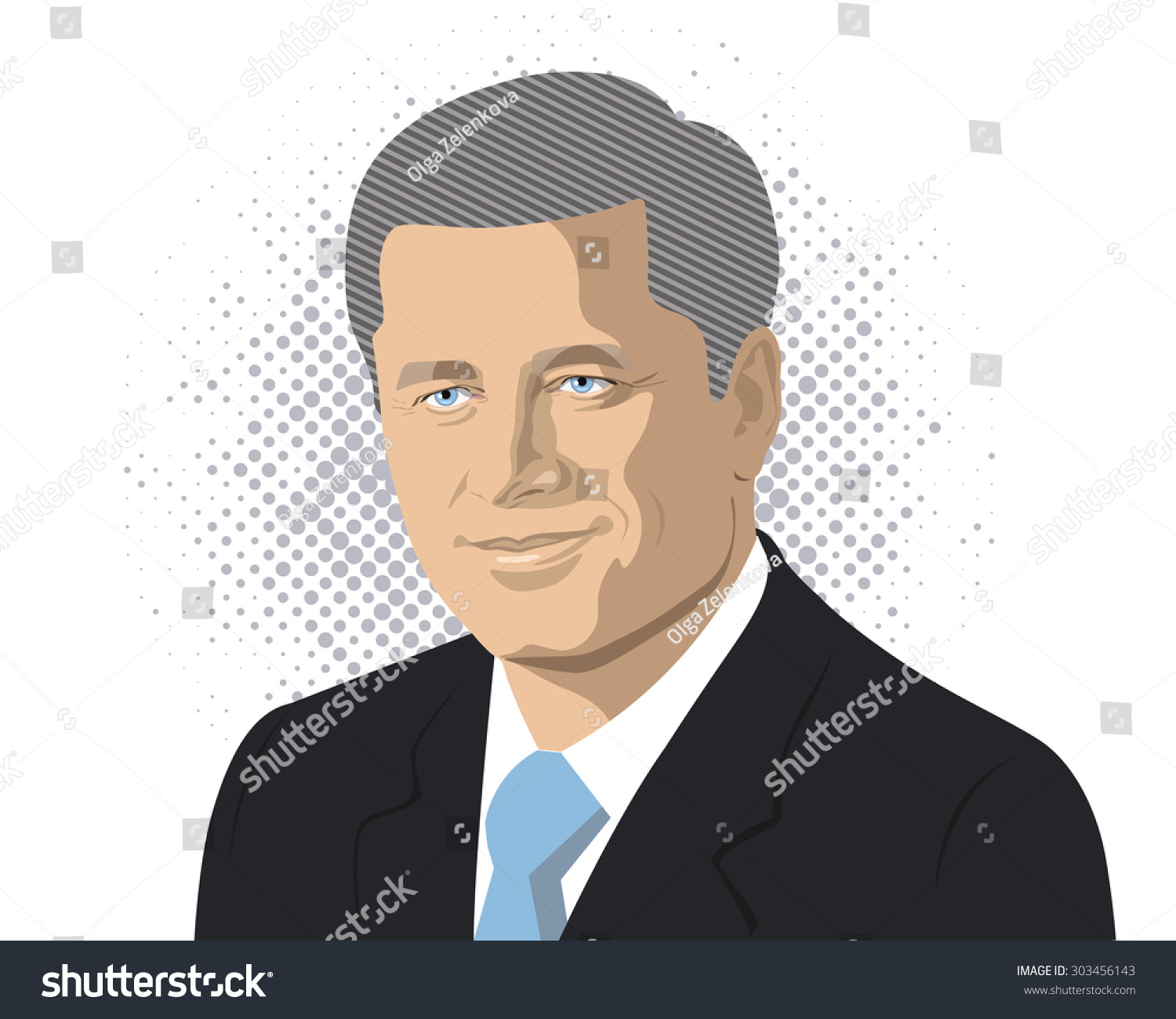 August 2, 2015: A Vector Illustration Of A Portrait Of Stephen Harper ...