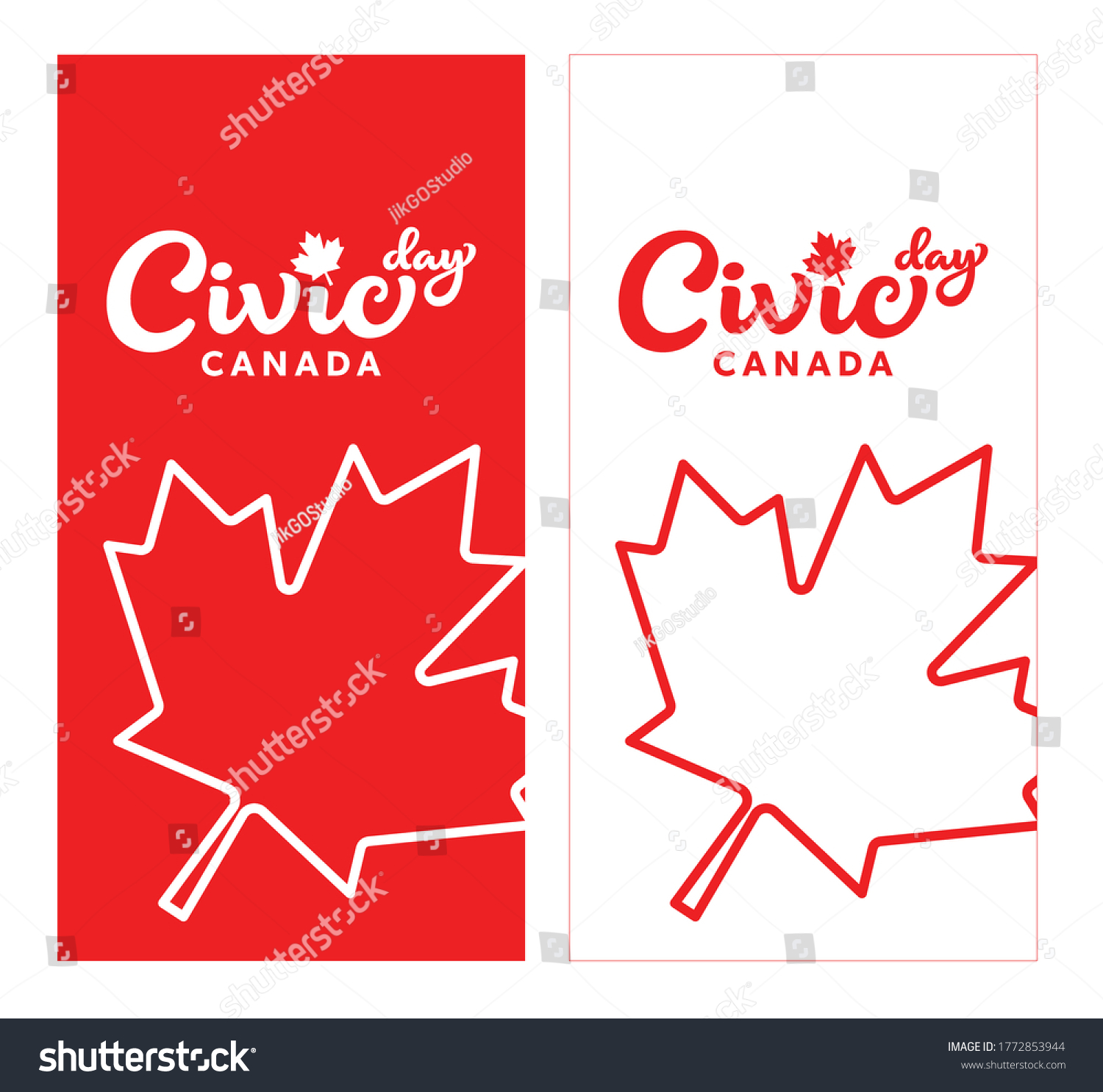 August Civic Holiday Canada Logo Design Stock Vector (Royalty Free