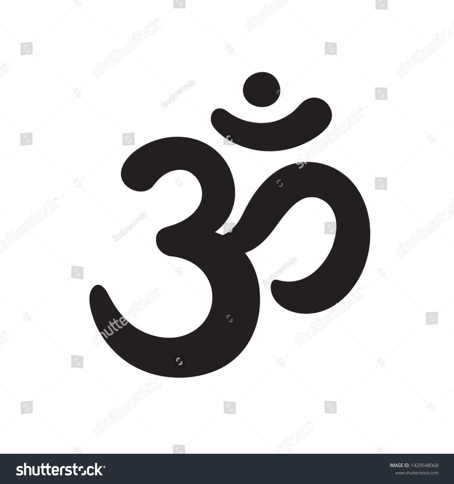 Aum Sign Sacred Religious Symbol Hinduism Stock Vector (Royalty Free ...