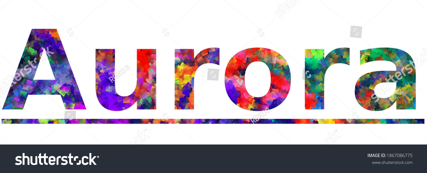 SVG of Aurora. Colorful typography text banner. Vector the word aurora design. Can be used to logo, card, poster, heading and beautiful title svg