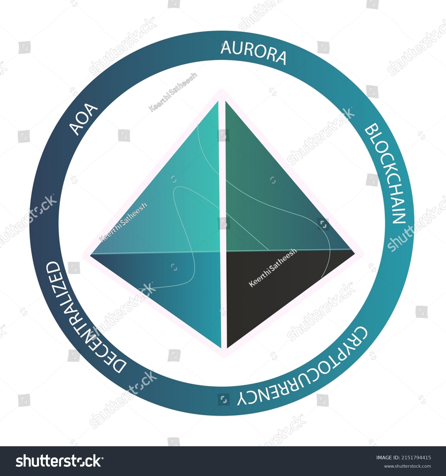 SVG of Aurora cryptocurrency logo. AOA crypto symbol icon flat vector illustration. EPS 10 editable template.  svg