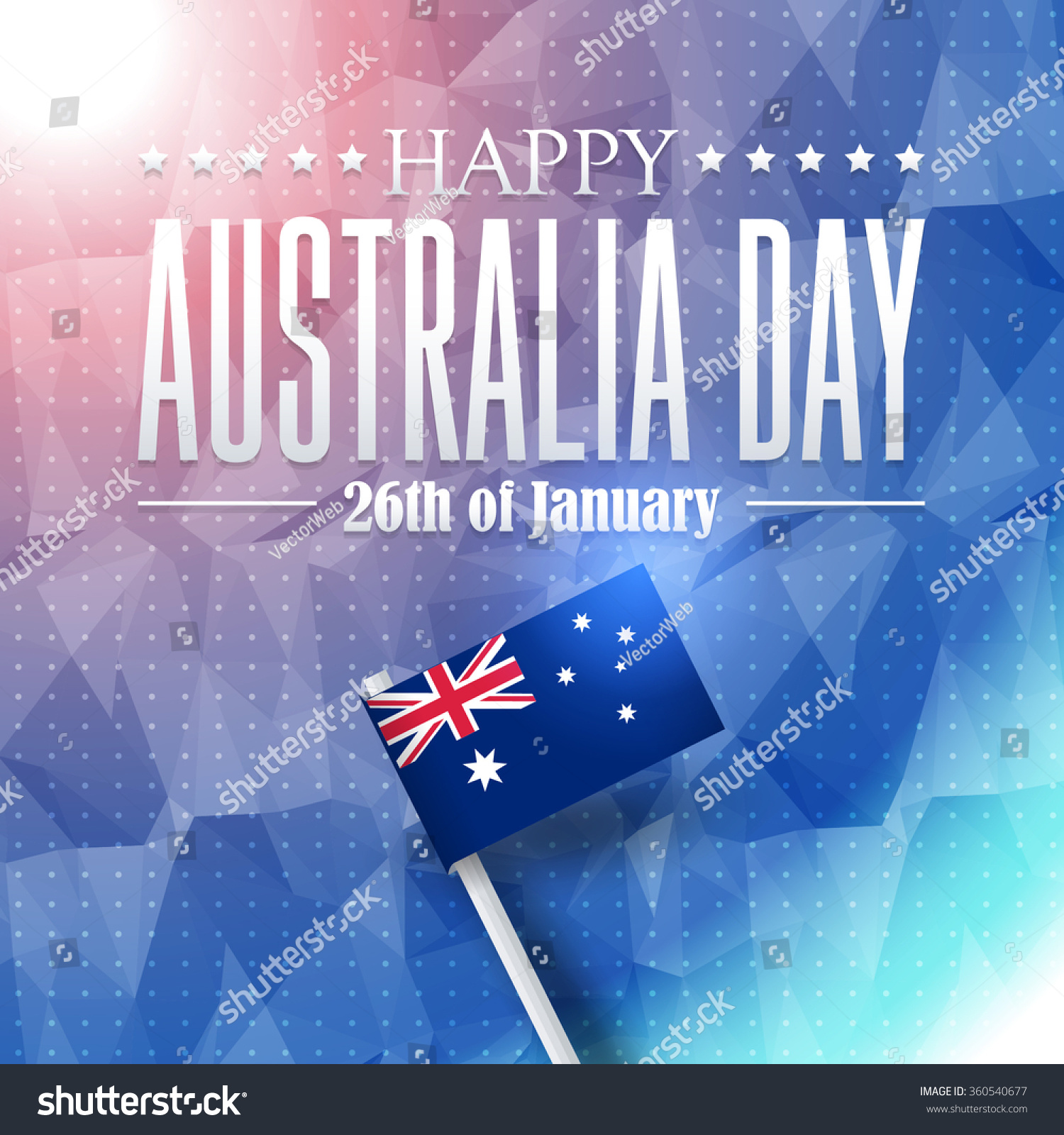 SVG of Australia Day Concept Polygonal Background on Australia Flag Design svg