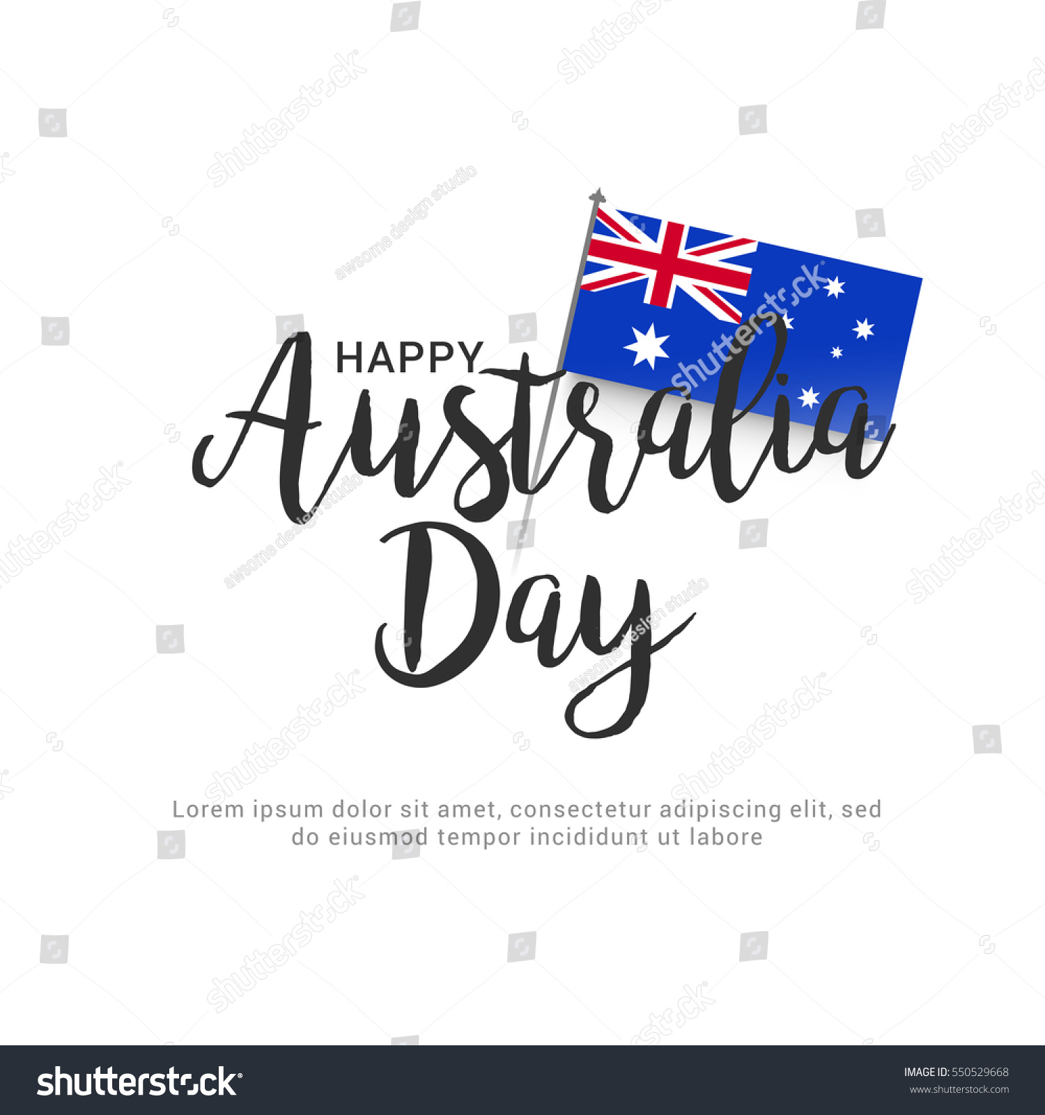 Australia Day Flag Background Stock Vector (Royalty Free) 550529668