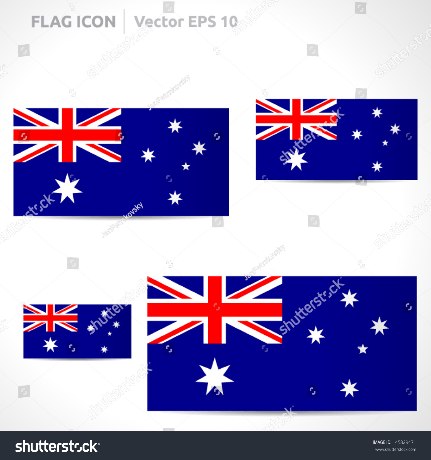 civilisation beslutte plasticitet Australia Flag Template Vector Symbol Design Stock Vector (Royalty Free)  145829471