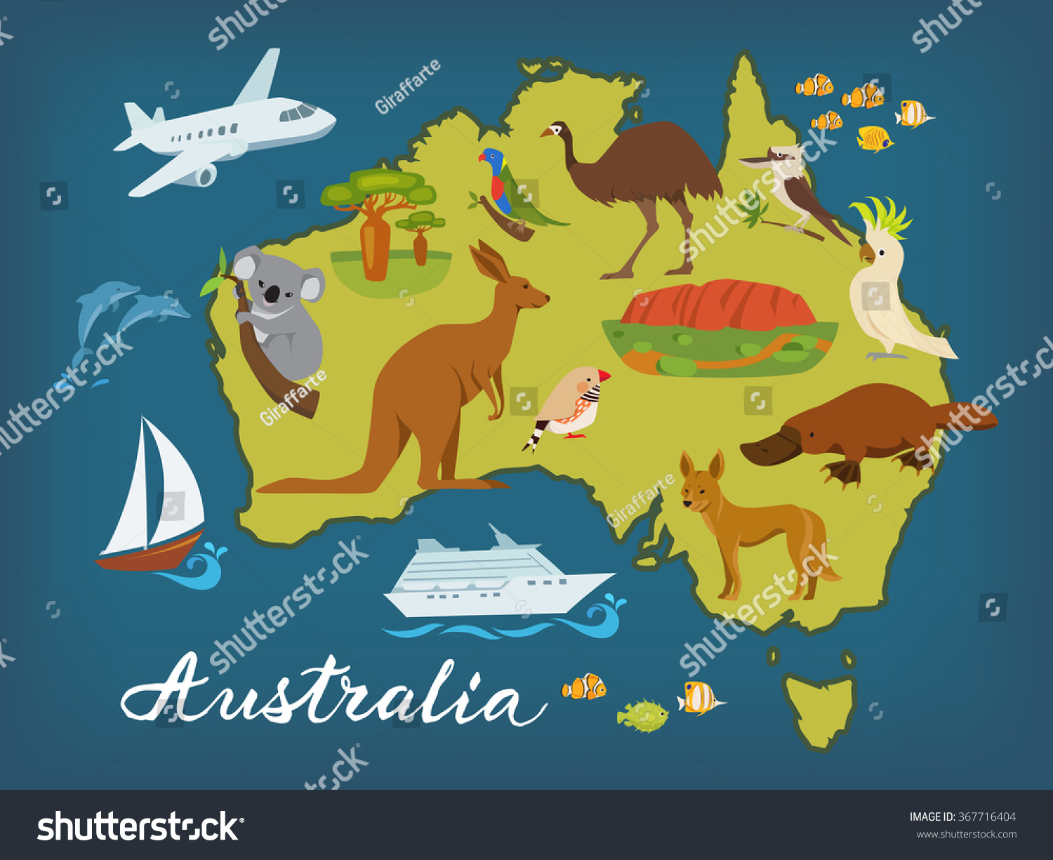 Australian Animals Map