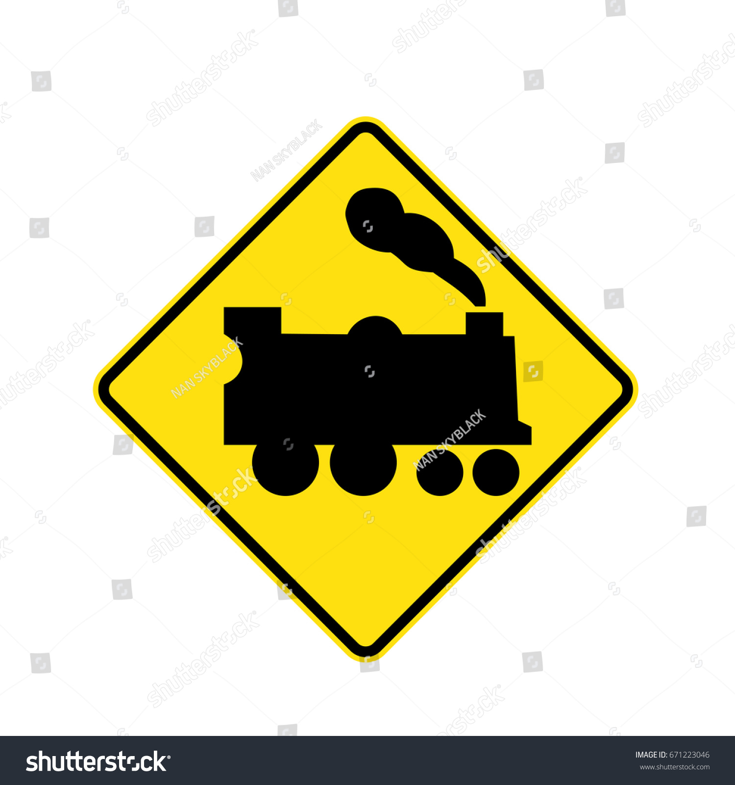 Australia Railway Level Crossing Without Gate Stock Vector Royalty Free