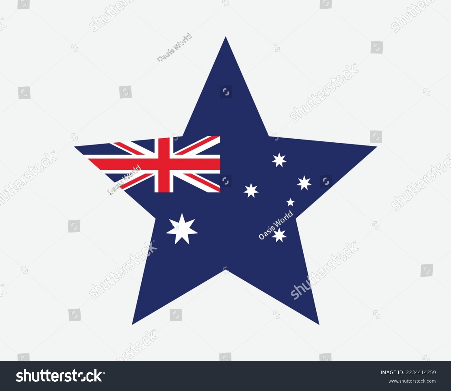 SVG of Australia Star Flag. Australian Star Shape Flag. Aussie AUS Country National Banner Icon Symbol Vector 2D Flat Artwork Graphic Illustration svg