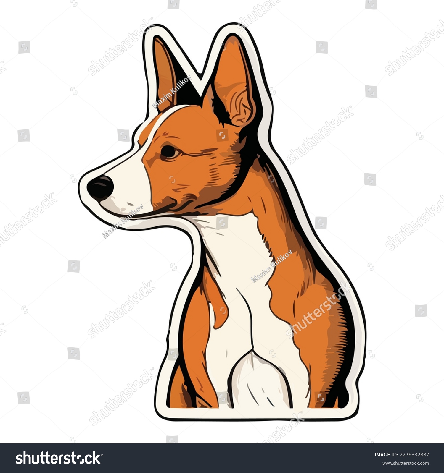 SVG of Australian Cattle Dog Flat Icon Isolated On White Background svg