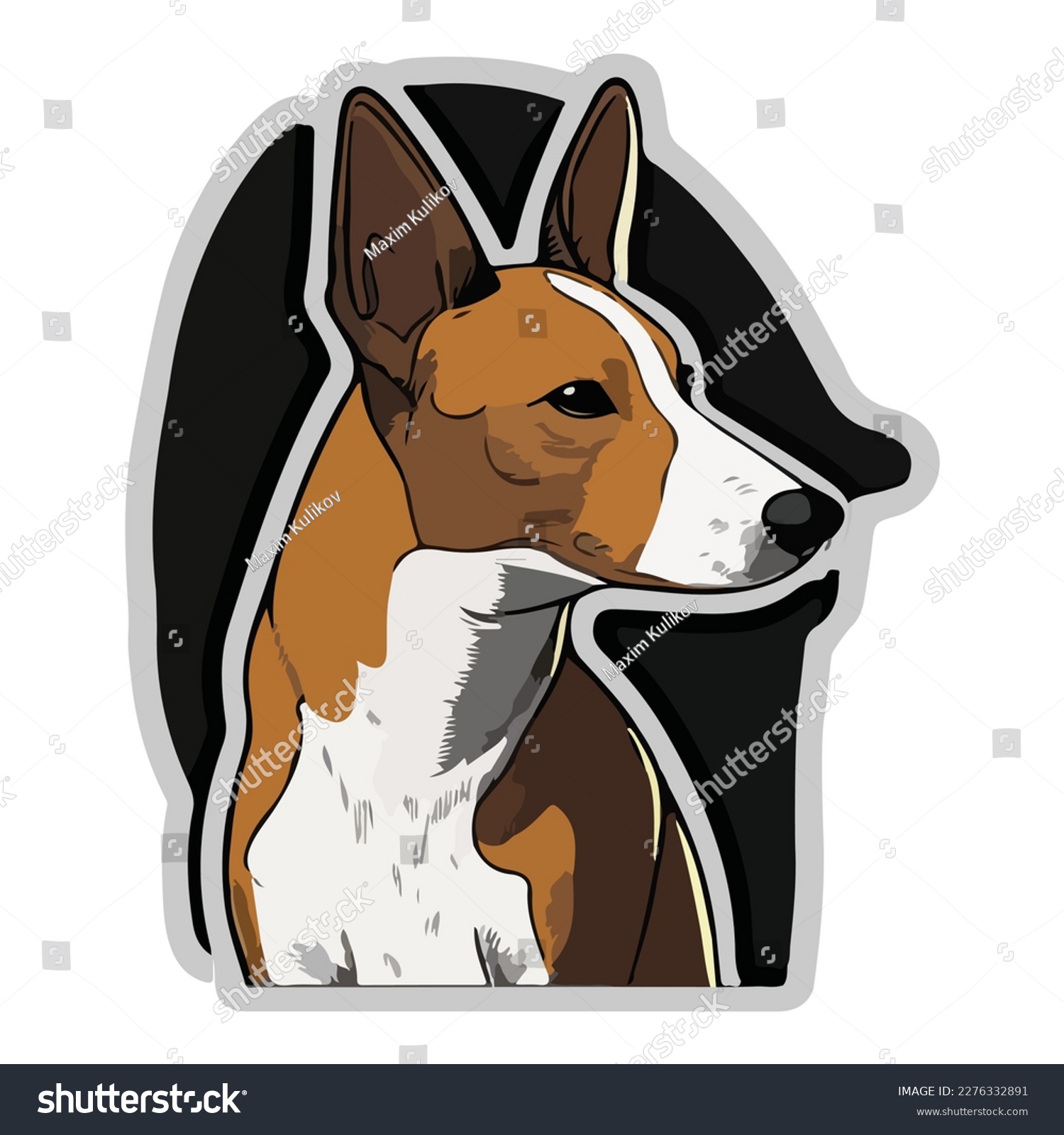 SVG of Australian Cattle Dog Flat Icon Isolated On White Background svg