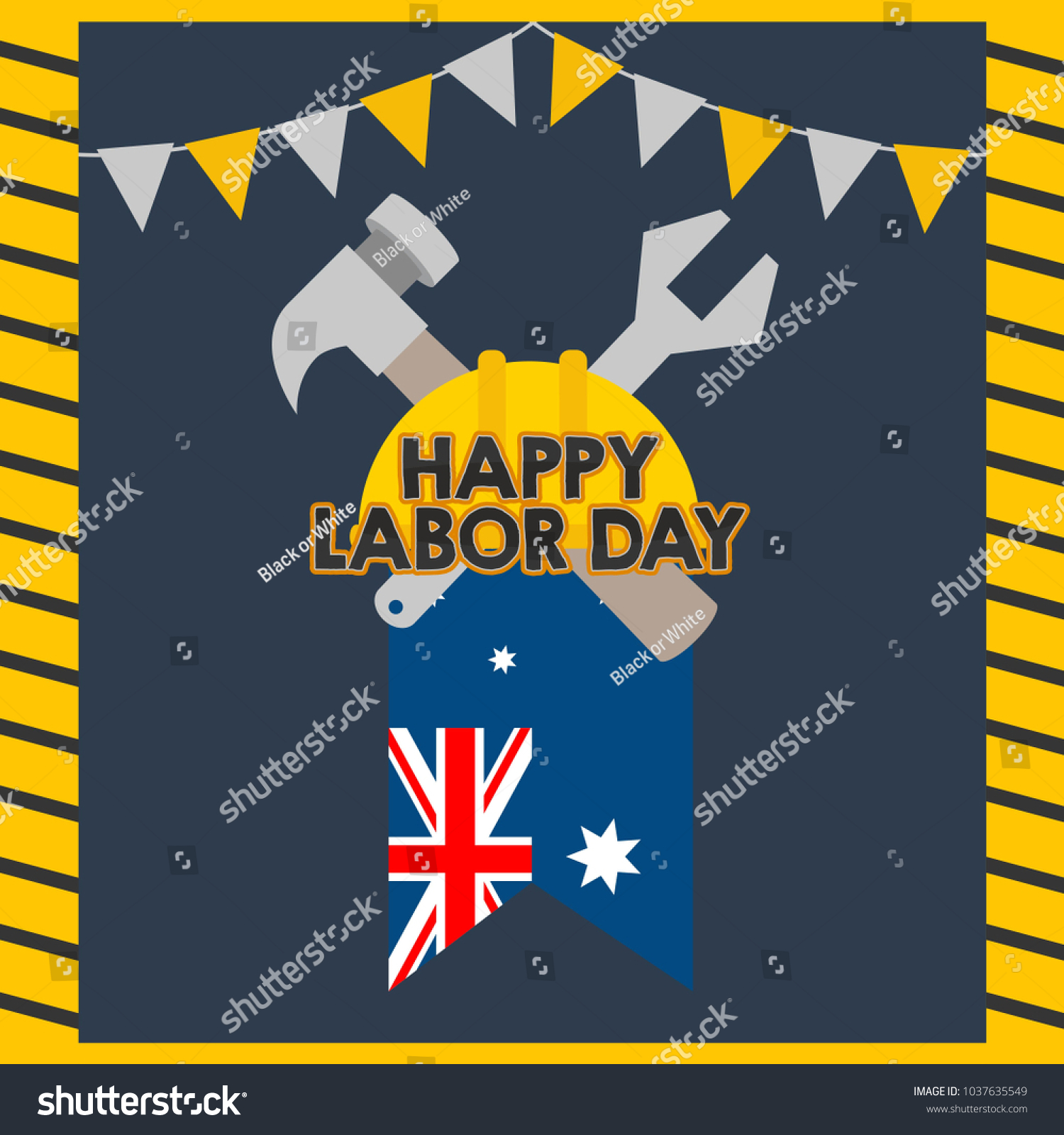 Australian Labor Day Illustration Stock Vector (Royalty Free