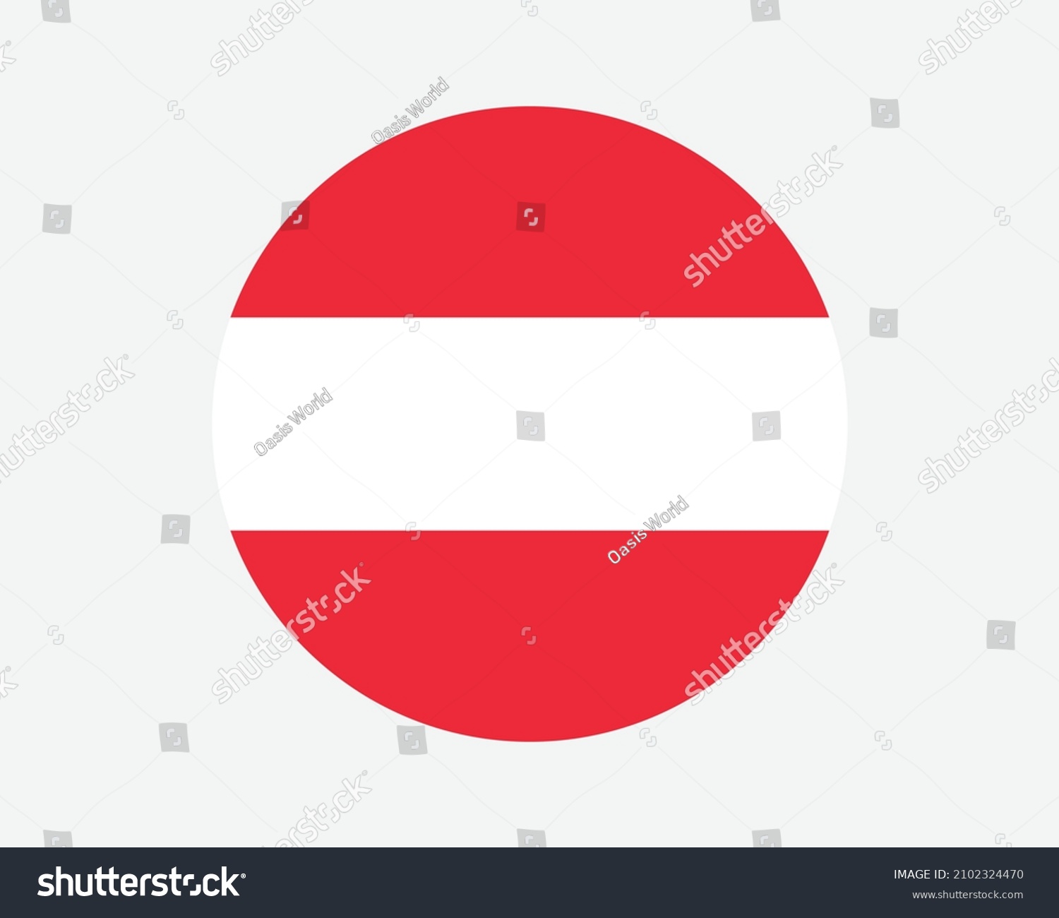 SVG of Austria Round Country Flag. Circular Austrian National Flag. Republic of Austria Circle Shape Button Banner. EPS Vector Illustration. svg