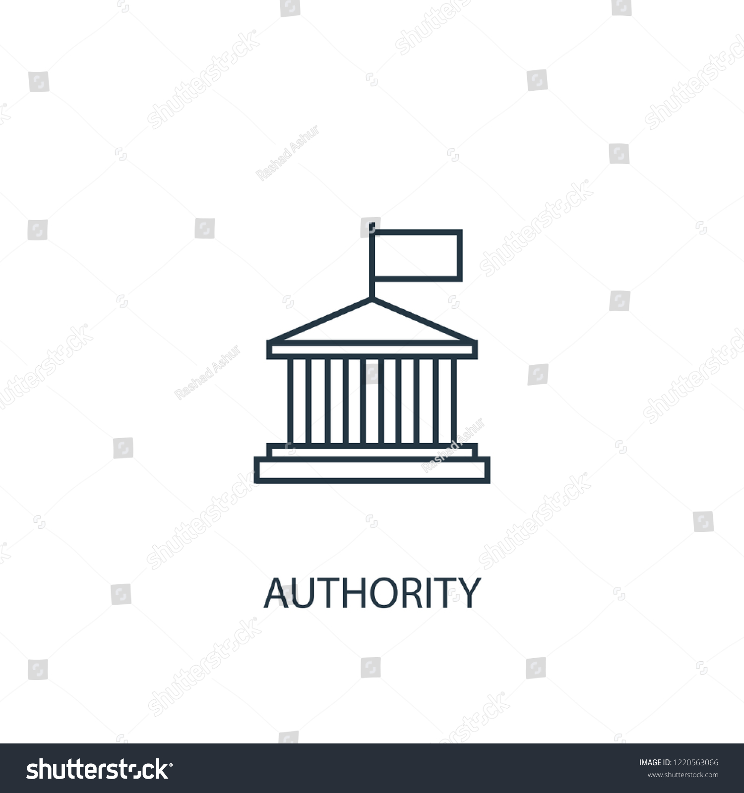 Authority Concept Line Icon Simple Element Stock Vector (Royalty Free ...