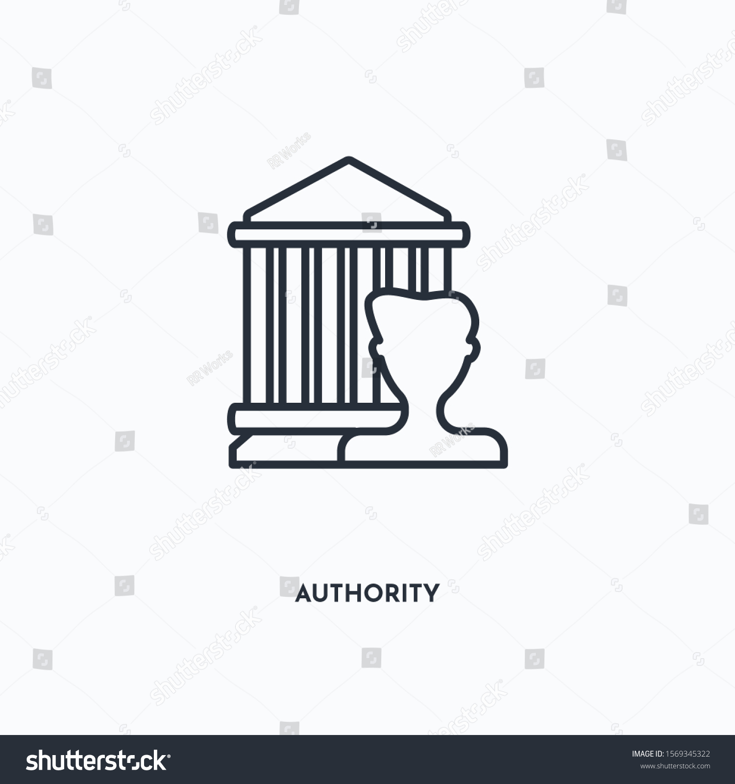 Authority Outline Icon Simple Linear Element Stock Vector (Royalty Free ...