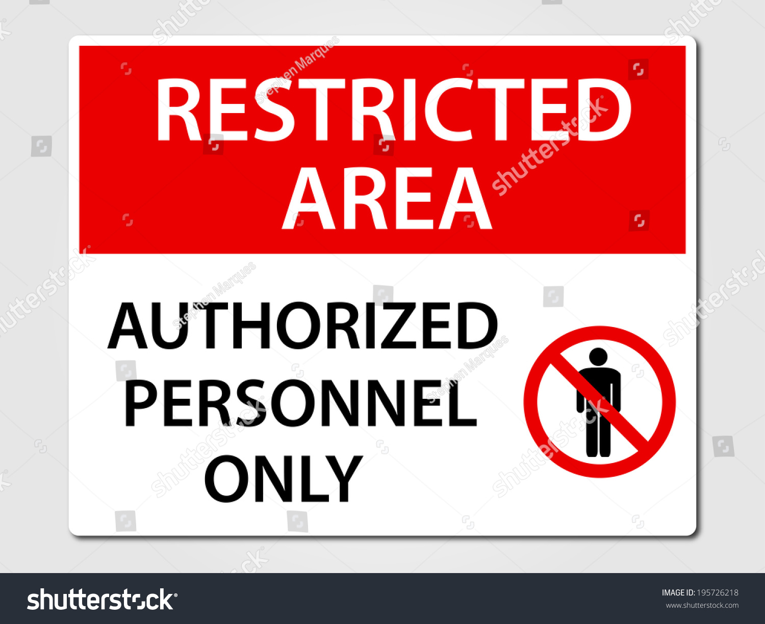 Authorized Personnel Only Security Sign Stock Vector 195726218 ...