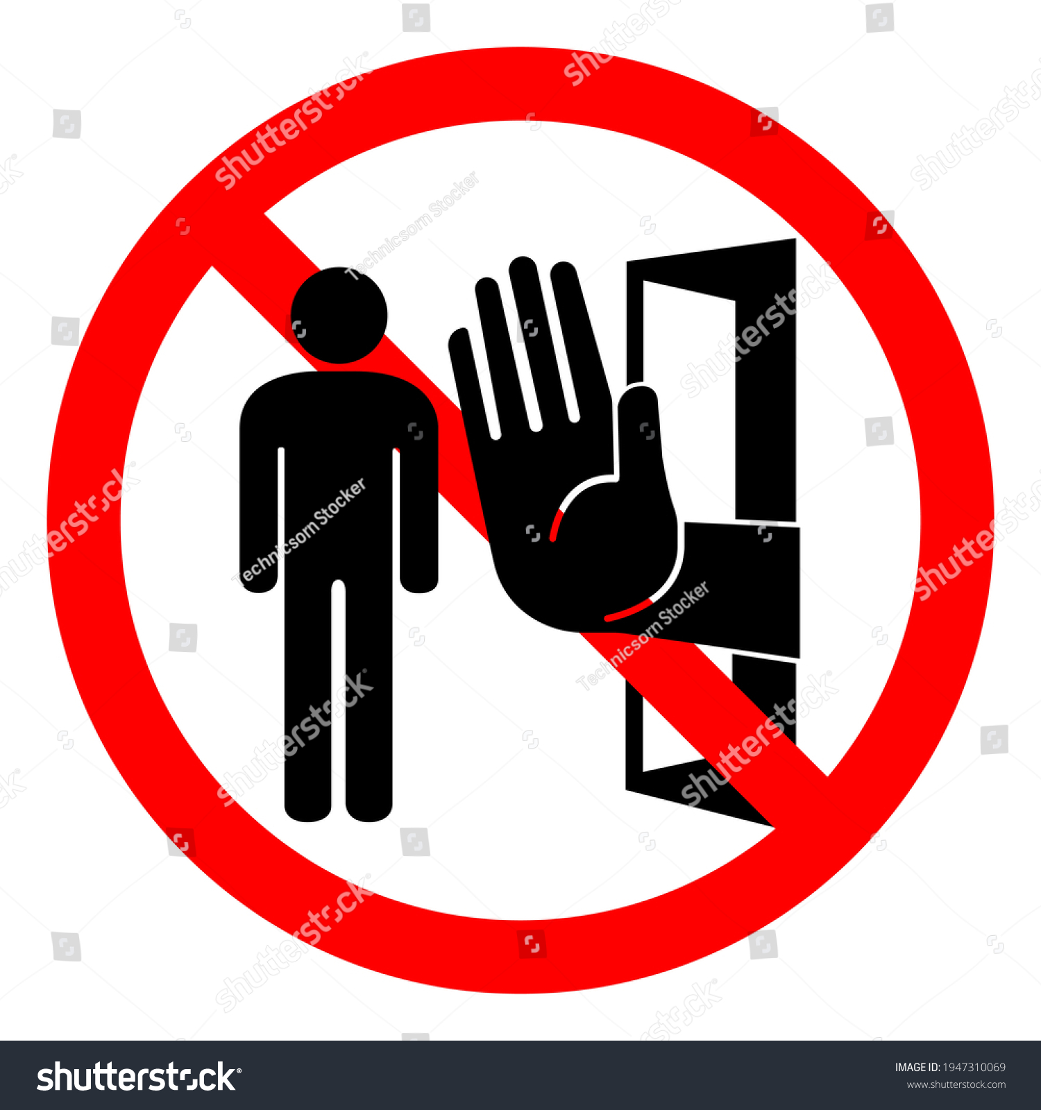 Authorized Personnel Only Symbol Sign Vector Stock Vector Royalty Free