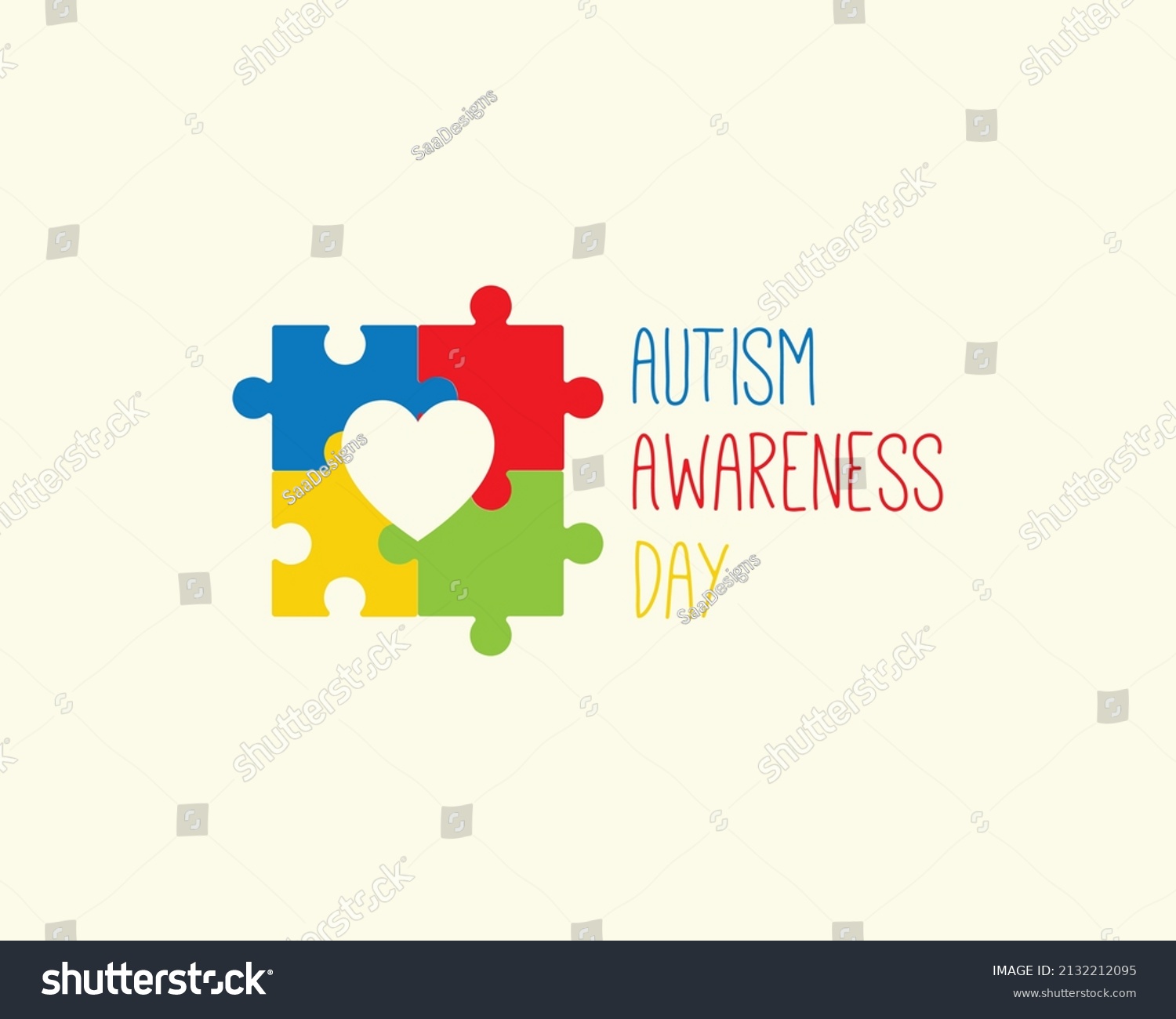 Autism Awareness Day World Autism Day Stock Vector (Royalty Free ...