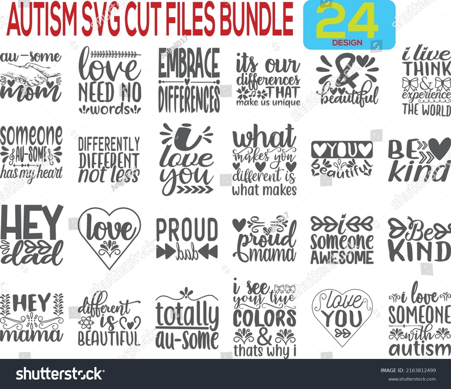 SVG of Autism 
SVG Cut Files Bundle svg