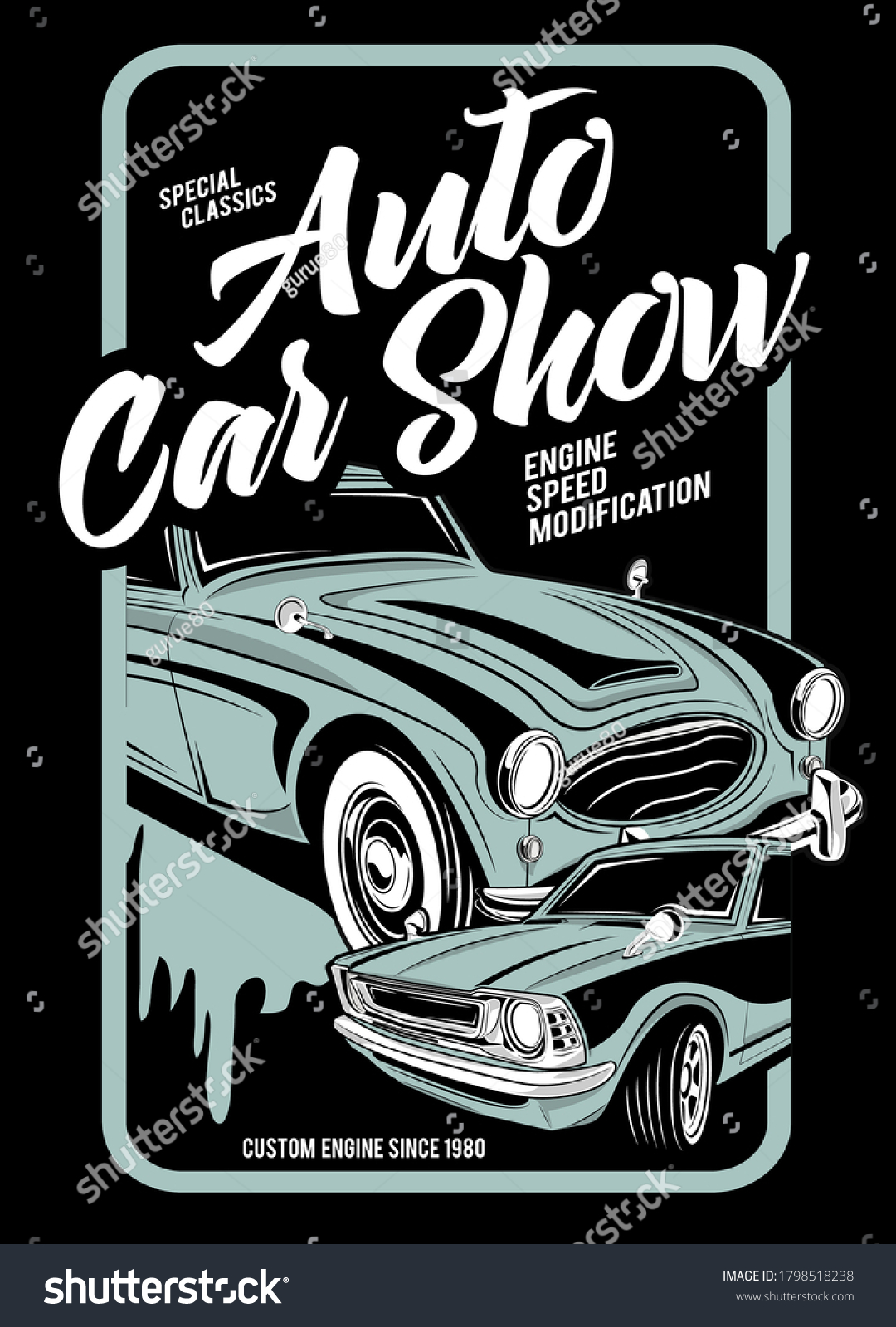 SVG of auto car show, super classic car illustration svg