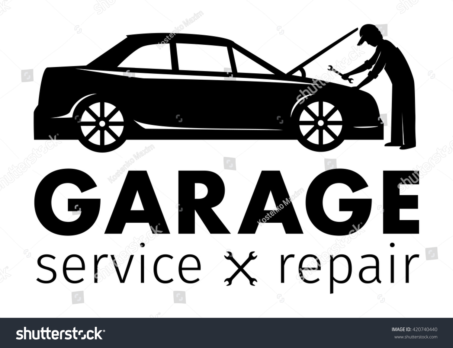 Auto Center Garage Service Repair Logovector Stock Vector (Royalty Free ...