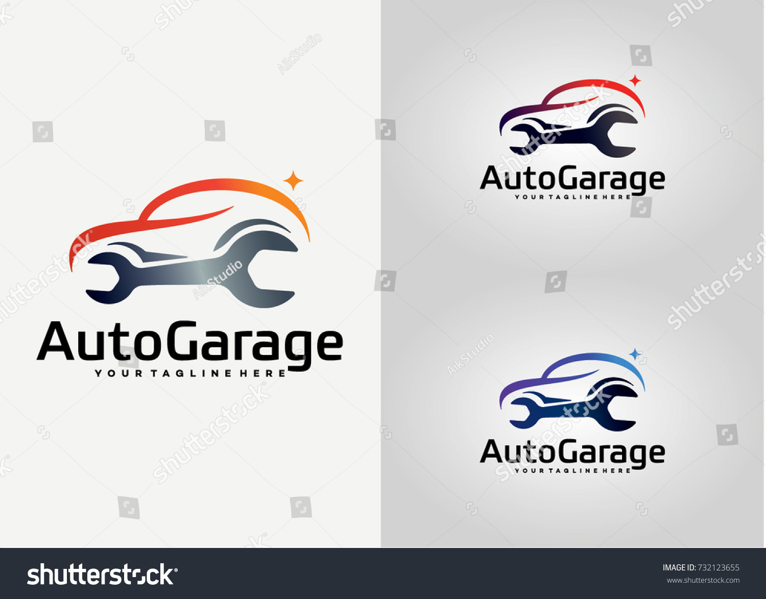 Auto Garage Logo Template Design Creative Stock Vector Royalty