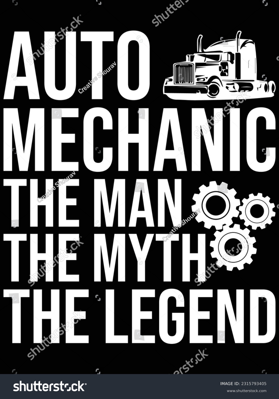 SVG of Auto mechanic the man the myth vector art design, eps file. design file for t-shirt. SVG, EPS cuttable design file svg