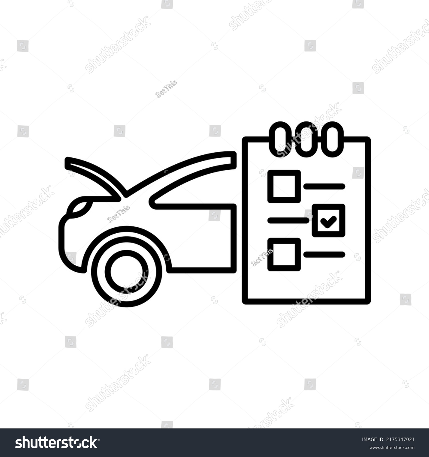 Auto Repair Diagnostic Icon Vector Eps Stock Vector (Royalty Free ...