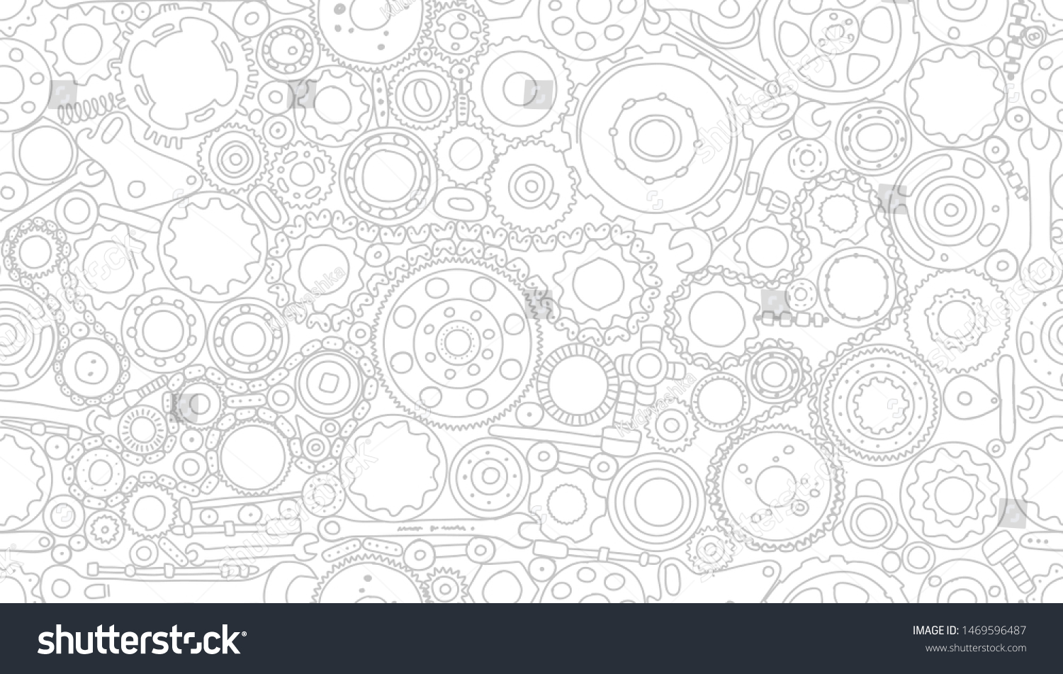 SVG of Auto spare parts and gears, seamless pattern for your design svg